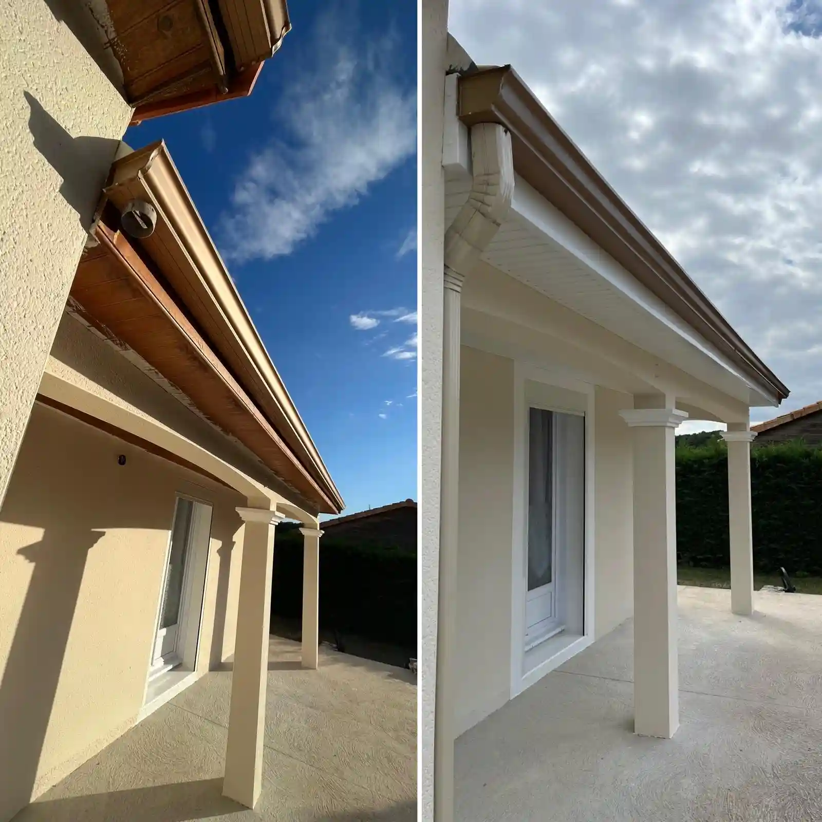 Finition de dessous de toit en bois aluminium à Poitiers